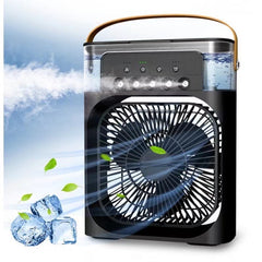 My Store portable 3-in-1 air cooler fan with mini AC, humidifier, and sleek design for room, office, or car cooling.