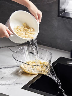 Heat Guard kitchen drainage basket by My Store with a mesh design for catching food debris and protecting hands during dishwashing.