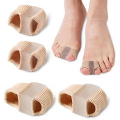Fiber toe separator by My Store, showing a close-up of the soft, cushioned silicone toe spacers for foot alignment.