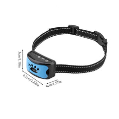 Ultrasonic anti-bark dog training collar from My Store with electronic components and adjustable strap on a white background.