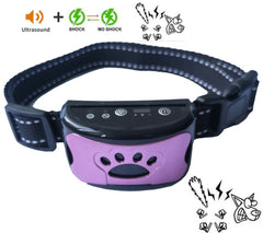 Ultrasonic Anti-Bark Dog Training Collar by My Store, showing the collar with control unit and adjustable strap on a dog.