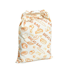 Cotton linen bread bag from My Store, featuring a soft, breathable fabric with a drawstring closure for fresh bread storage.