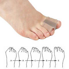 Fiber toe separator from My Store, soft gel orthotic device designed to realign toes and reduce discomfort.