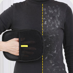 Pet grooming glove from My Store with flexible silicone bristles designed for gentle pet hair removal and grooming.