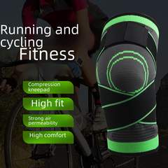 Men's compression knee brace for sports and fitness, providing support and stability during physical activities.