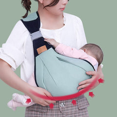 Soft fabric shoulder baby carrier sling by My Store, showing a comfortable design for carrying infants securely.