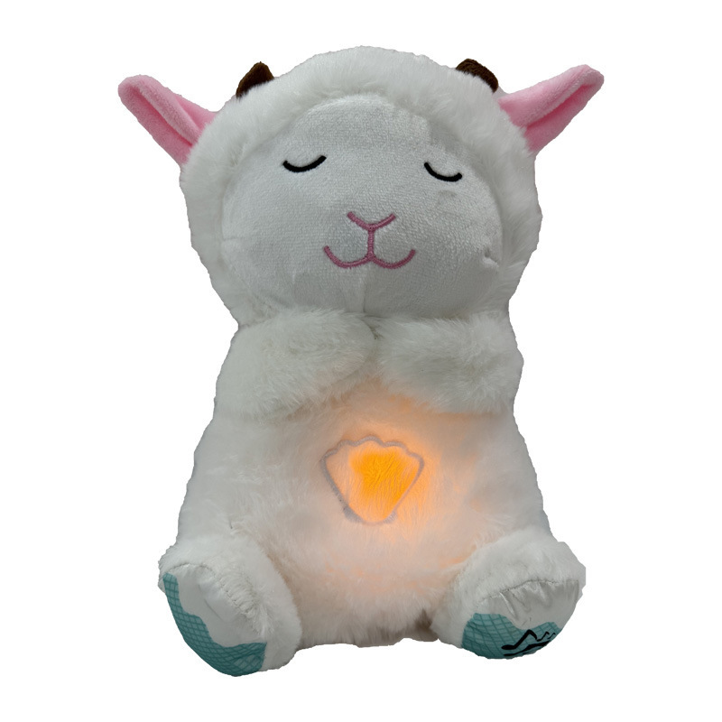 Soft plush baby music toy by My Store featuring colorful fabric and a gentle toy design for soothing infants.