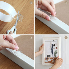 Transparent Nano Tape double-sided adhesive tape from My Store, shown in a close-up image with a clear, flexible strip.