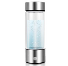 Hydrogen water cup from My Store with a sleek design, featuring a transparent body and a blue lid for hydrogen infusion.