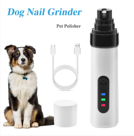 Rechargeable electric pet nail grinder from My Store with a compact design and safety guard for smooth nail trimming.