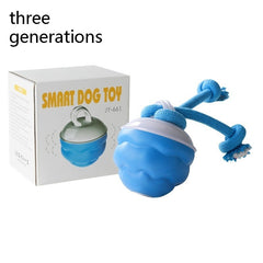 Interactive pet rolling ball toy by My Store, USB rechargeable, featuring colorful design and spinning motion for playful pets.