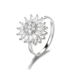 Sunflower-shaped rotation ring by My Store designed for anxiety relief, featuring a detailed sunflower design with rotating elements.