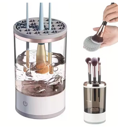 Rechargeable automatic makeup brush cleaner from My Store with a compact, modern design and a transparent cleaning basin.