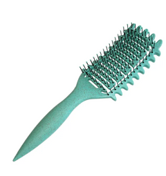 Hollow curling hair comb by My Store with wide teeth for gentle styling and detangling, made of durable plastic for easy use.