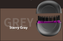 Portable ceramic hair straightener with black handle and ceramic plates, designed for easy travel and styling.