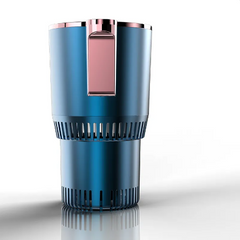 2-in-1 Smart Car Cup Warmer and Cooler from My Store, showing device with temperature control and car cup holder attachment.