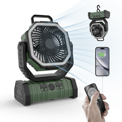 Outdoor household power bank with LED light and camping fan, portable rechargeable device for outdoor activities