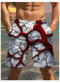 Men's casual lightning-print shorts with stylish design, featuring a relaxed fit and vibrant pattern for comfortable everyday wear.