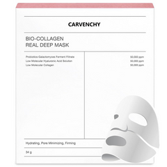 My Store Bio-Collagen Deep Mask applied on face showing a soothing skincare treatment for hydration and rejuvenation.