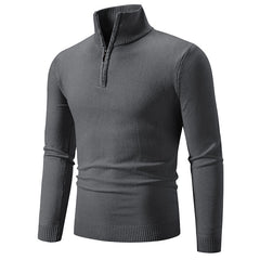 Plus size men's fleece zip mock neck sweater in 2023, featuring a cozy fleece fabric and a stylish mock neck design.