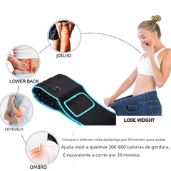 Long wave red light therapy heating waist belt from My Store, showing a comfortable belt with red LED lights for pain relief and warmth.