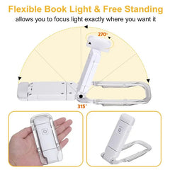 My Store LED USB Rechargeable Book Light with eye protection, compact design, and adjustable brightness for comfortable reading.