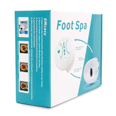 Portable My Store Mini Foot Massager and Ion Foot Bath with compact design and water-filled basin for relaxing foot therapy.