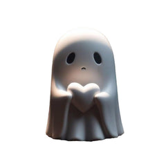 Halloween ghost ornament from My Store, featuring a spooky white ghost with black eyes and hanging string for Halloween decor.