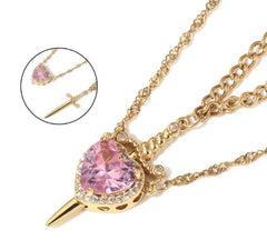 Love Dagger Necklace by My Store featuring a silver dagger pendant on a delicate chain, designed for stylish jewelry wear.