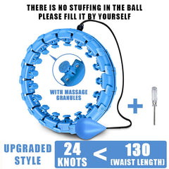 Smart weighted fit hoop from My Store with adjustable weights and a textured surface for effective workout and toning.