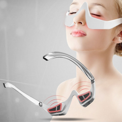 Wireless eye massager from My Store with adjustable straps and soft padding for relaxing eye therapy.