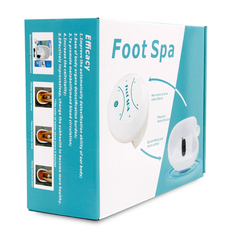 Compact Ionic Foot Spa Massager with control panel and footrest, designed for relaxing foot therapy and massage.