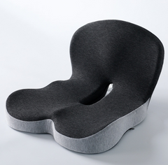 Memory foam ergonomic cushion from My Store, showing a comfortable, contoured seat cushion with a soft fabric cover.
