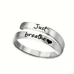Silver spiral heart ring with intricate design, crafted by My Store, featuring a smooth band and heart-shaped centerpiece.