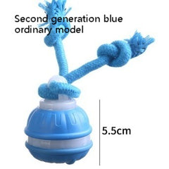 Interactive pet rolling ball toy from My Store with LED lights, USB rechargeable, designed for stimulating cats and dogs.