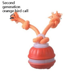 Interactive pet rolling ball toy from My Store, USB rechargeable with colorful spinning sections for cats and dogs.