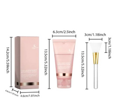 Hydrating collagen peel-off mask from My Store with a smooth gel texture and a clear container showing the product inside.