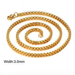 Twisted Rope Figaro necklace in silver with layered chain design, showcasing intricate metalwork and elegant style.