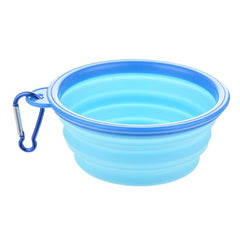 Collapsible silicone dog bowl from SiftFinds, featuring a portable design ideal for pet feeding on the go.