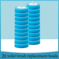 Disposable toilet brush from My Store with a compact handle and bristles for easy cleaning of toilet bowls.