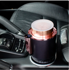 My Store 2-in-1 smart car cup warmer and cooler, compact device for maintaining beverage temperature inside a vehicle.