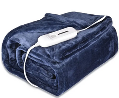 My Store 3-Level Safety Heated Blanket showing adjustable temperature controls and soft fabric for cozy warmth.