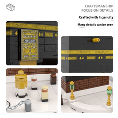 Colorful Kaaba building blocks educational toy by My Store, featuring small interlocking pieces and a detailed model of the Kaaba.