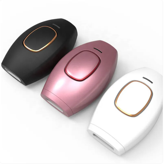 Laser hair removal system by My Store featuring a handheld device with a sleek design and control panel for at-home use.