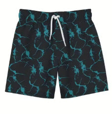 Men's casual lightning-print shorts with a relaxed fit, featuring vibrant lightning designs on lightweight fabric.