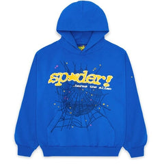 Black hoodie featuring spider letter print design from My Store, with a front view and visible hood and sleeve details.