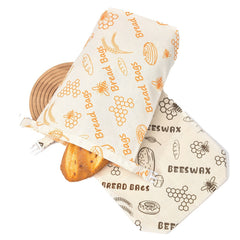 Cotton linen bread bag by My Store with a natural, breathable design for fresh bread storage.