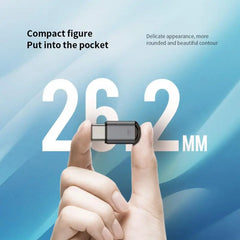 My Store Type-C Micro USB smart IR remote control mini adapter connected to a smartphone for remote control functions.