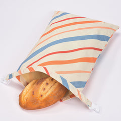 Cotton linen bread bag from My Store with a natural, breathable design for storing fresh bread.