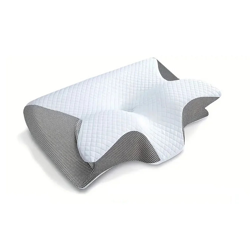Comfortable neck pillow by My Store with soft fabric and ergonomic design for travel or relaxation.